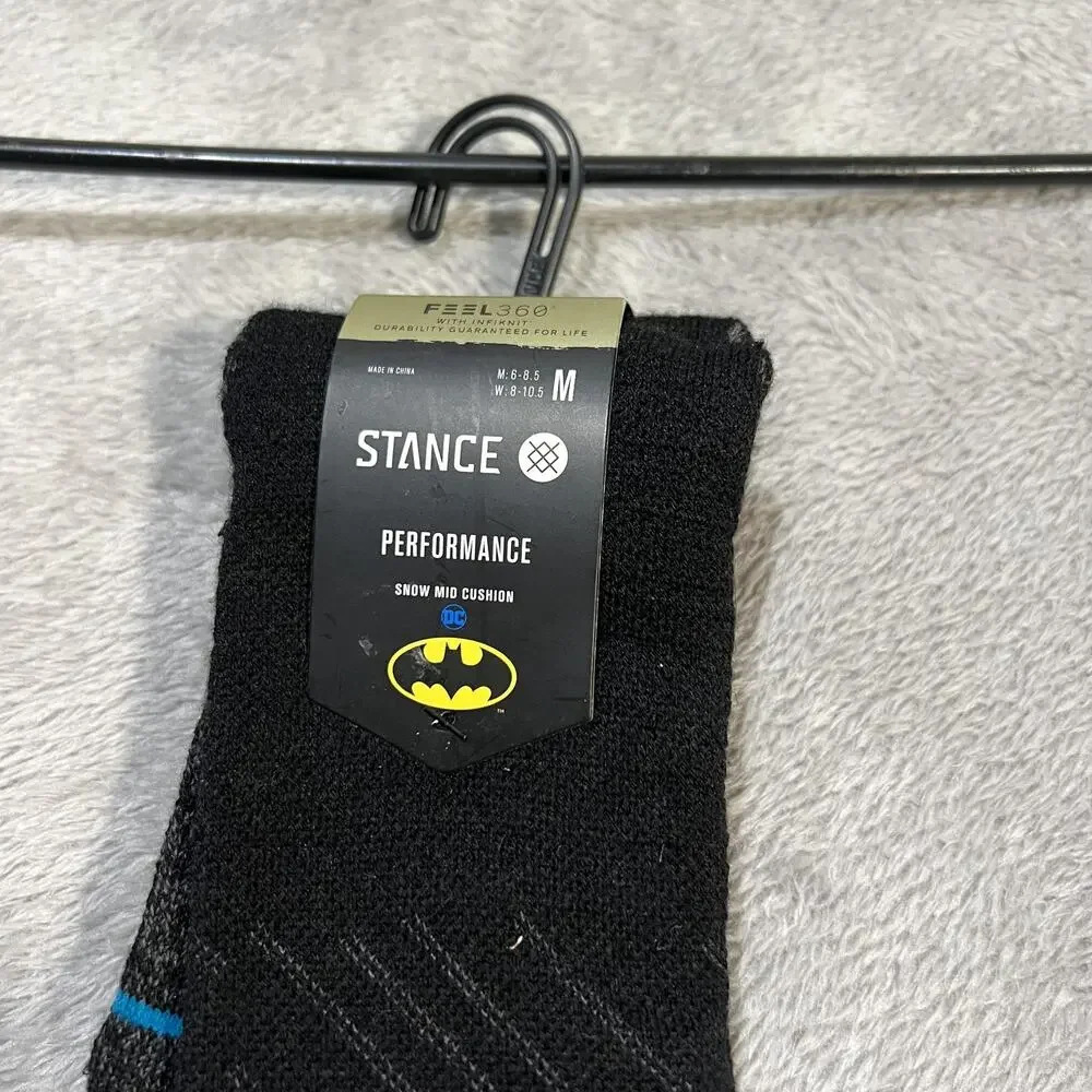Stance Batman Snow Socks Mens Medium Black Over Calf Performance Ski FEEL360 New